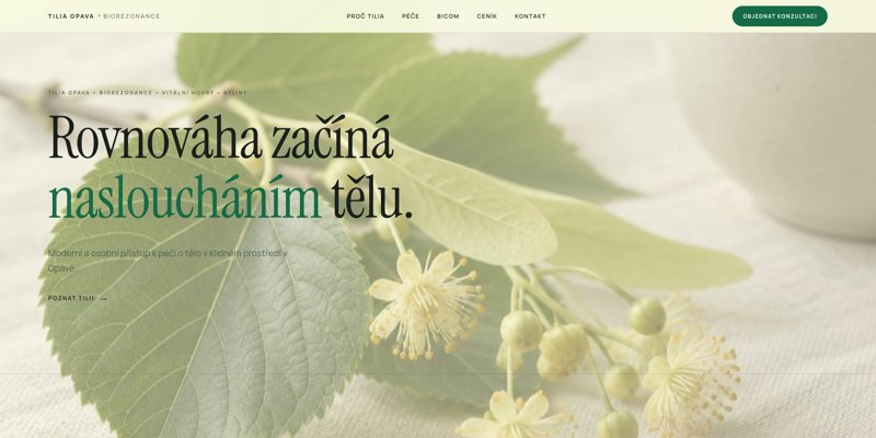 Náhled webu Tilia Opava